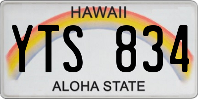 HI license plate YTS834