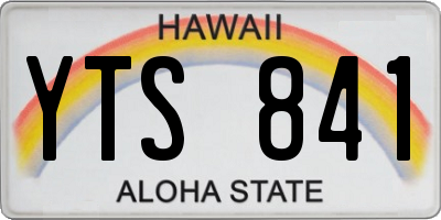 HI license plate YTS841