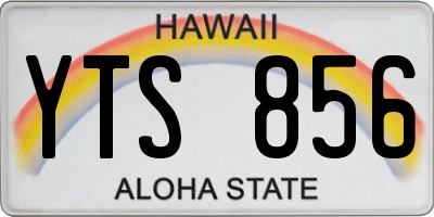 HI license plate YTS856