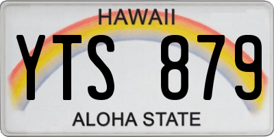 HI license plate YTS879