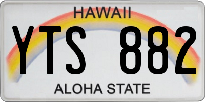 HI license plate YTS882