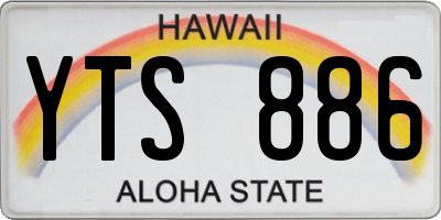 HI license plate YTS886