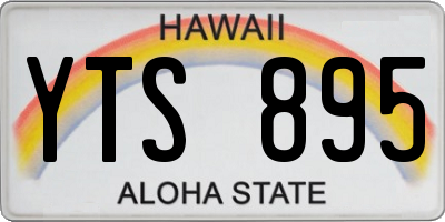 HI license plate YTS895
