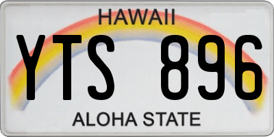 HI license plate YTS896
