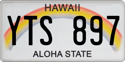HI license plate YTS897