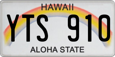 HI license plate YTS910