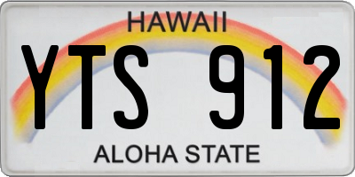 HI license plate YTS912