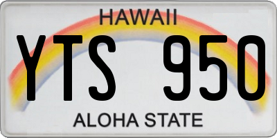 HI license plate YTS950