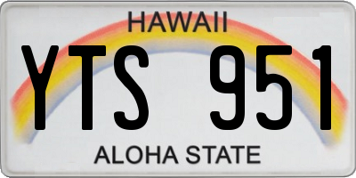 HI license plate YTS951