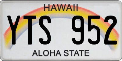 HI license plate YTS952