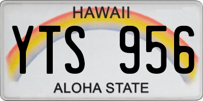 HI license plate YTS956