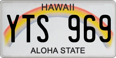HI license plate YTS969