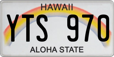 HI license plate YTS970