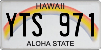 HI license plate YTS971