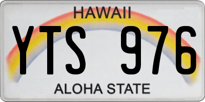 HI license plate YTS976