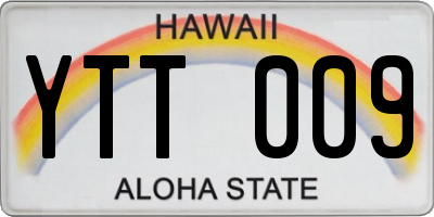 HI license plate YTT009