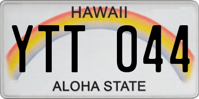 HI license plate YTT044