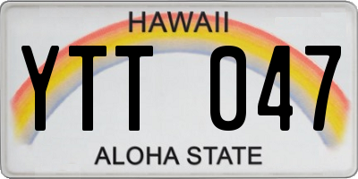 HI license plate YTT047