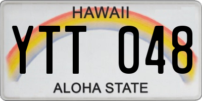 HI license plate YTT048