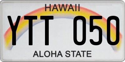 HI license plate YTT050