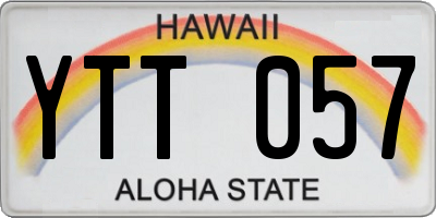 HI license plate YTT057