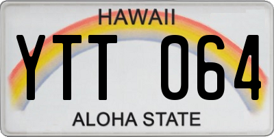 HI license plate YTT064