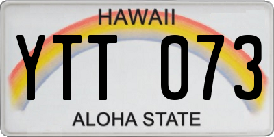 HI license plate YTT073