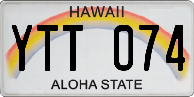 HI license plate YTT074