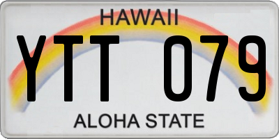 HI license plate YTT079