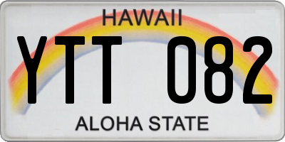 HI license plate YTT082