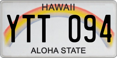 HI license plate YTT094