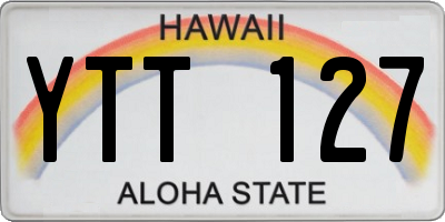 HI license plate YTT127