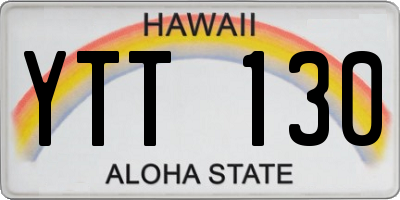 HI license plate YTT130