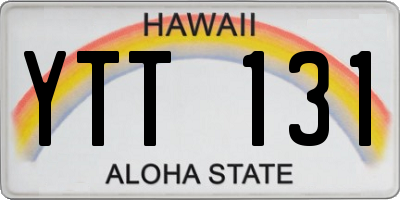 HI license plate YTT131