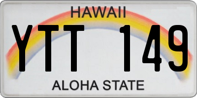 HI license plate YTT149