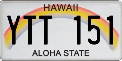 HI license plate YTT151