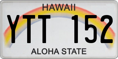 HI license plate YTT152