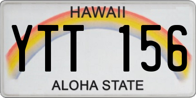 HI license plate YTT156
