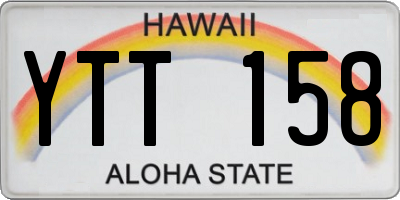 HI license plate YTT158