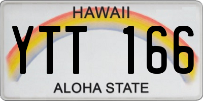 HI license plate YTT166