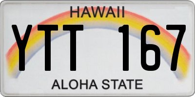 HI license plate YTT167