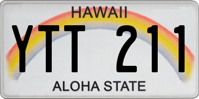 HI license plate YTT211