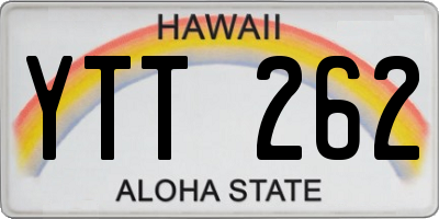HI license plate YTT262