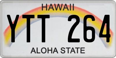 HI license plate YTT264
