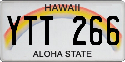 HI license plate YTT266