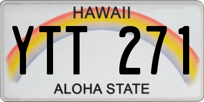 HI license plate YTT271
