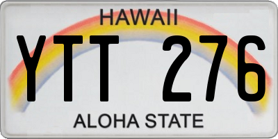 HI license plate YTT276