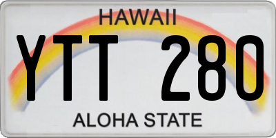 HI license plate YTT280