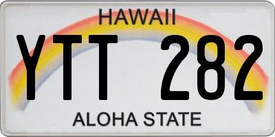HI license plate YTT282