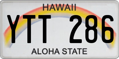 HI license plate YTT286